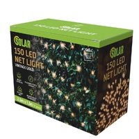Solar LED Net Lights 150 Vintage Gold