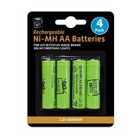 Solar Batteries AA Ni-Mh 4pk