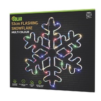 Solar Tubelight Snowflake Flash Multi 53cm