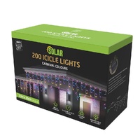 Solar Icicle Lights 200 Carnival