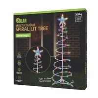Solar Multicolour Spiral Tree 120cm