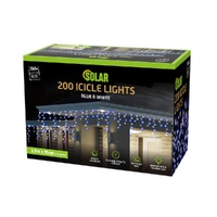 Solar Fairy Lights 200 Blue & White