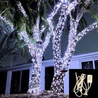String Lights COOL WHITE 10m Green Wire + Controller