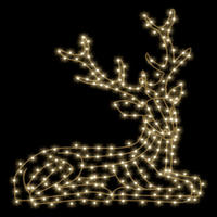 3D LED Sitting Reindeer "Daniella" Cool White 60cm