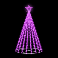 3D LED Christmas Tree PINK 1.3m