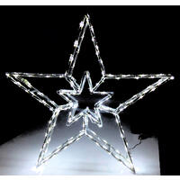 Cool White 3D Star Motif 100cm