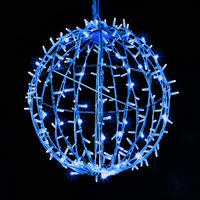 3D Sparkle Ball String Light 80cm Blue