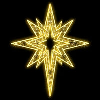 Christmas Star 3D Gold Display 1.2m