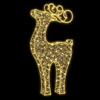 Elegant Reindeer 3D 200cm Neon
