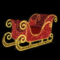 Santa's Magical Red 3D Sleigh 2.5m