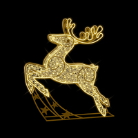 Elegant Leaping Reindeer 180cm