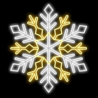 Snowflake Cool White & Warm White 90cm