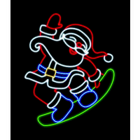 Santa Snow Boarding Motif 1.5m