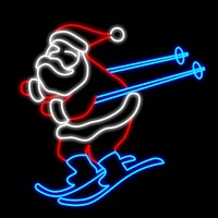 Santa Skiing Motif LED 1.2m