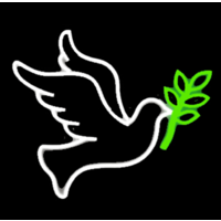 Flying Dove with Branch 45cm