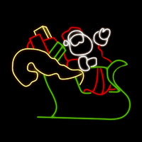 Santa on Sleigh Full of Presents 1.7m