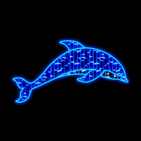 Blue Dolphin Breaching 1.2m