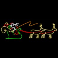 Reindeers Pulling Sleigh Motif 4.8m