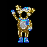 Father Reindeer Photo Op Stand-In 2.1m LED