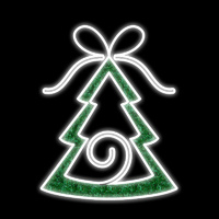 Green Christmas Tree Garland 80cm