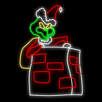 Green Elf in the Chimney 130cm