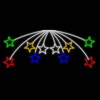 Shooting Stars Street Motif 218cm