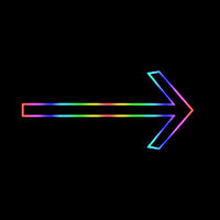 RGB Arrow Motif 150cm