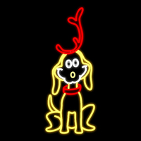Puppy with Reindeer Antler 115cm
