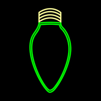Large C9 Pinecone Bulb Green 70cm