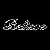 Flashing Believe Sign 190cm