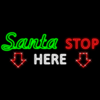 Santa Stop Here Sign 195cm