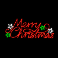 Merry Christmas & Stars 160cm