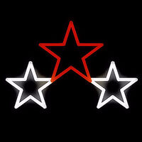 3 Flashing Stars 70cm
