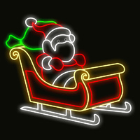 Santa in Sleigh 120cm