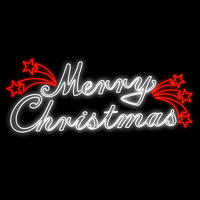 Merry Christmas w. Shooting Stars 200cm