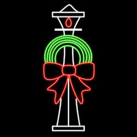 Lamp Post with Red Bow 200cm