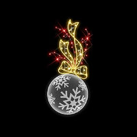 Lamp Pole Bauble with Bow 150cm