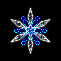 Neon Star Blue White 90cm