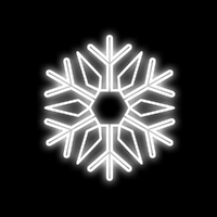 Snowflake Cool White Flashing 60cm
