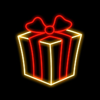Christmas Present w. Bow 60cm