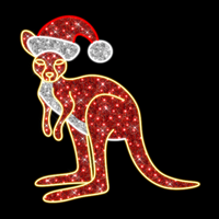 Kangaroo w. Santa Hat 170cm