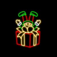 Elf Falling into Present Motif 95cm