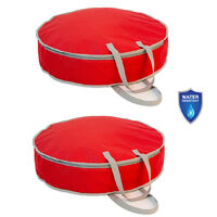 Wreath Storage Bags RED - Set of 2