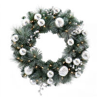 Frosted Pine LED Wreath 61cm