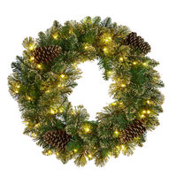 Glittery Gold LED Wreath 61cm