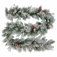 Snowy Bedford Garland Pre-Lit 274cm