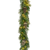 Glittery Gold Garland Pre-Lit 274cm