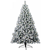 Snowy Flock Pre-Lit Christmas Tree