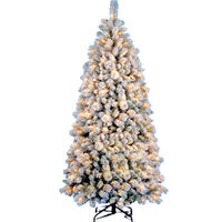 Montana Flocked Slim Pre-Lit Christmas Tree