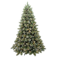 Glittery Bristle Pre-Lit Christmas Tree